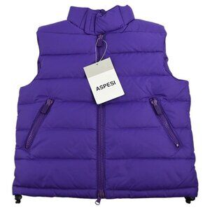 ASPESI Kids Boys Violet Purple Down Filled Full Zip Vest XXS 5-6 YRS NWT